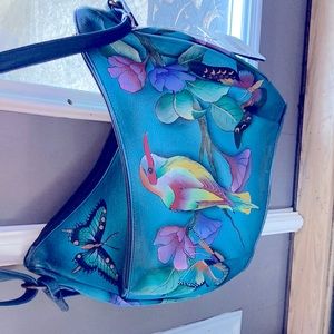 Leather Handpainted Anuschka handbag